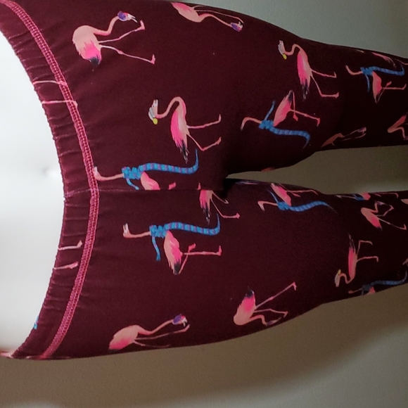JUSTICE SLEEP 2-Piece Maroon w/Pink Flamingos. Flame Resistant. NWOT. Sz 14 - Picture 3 of 11